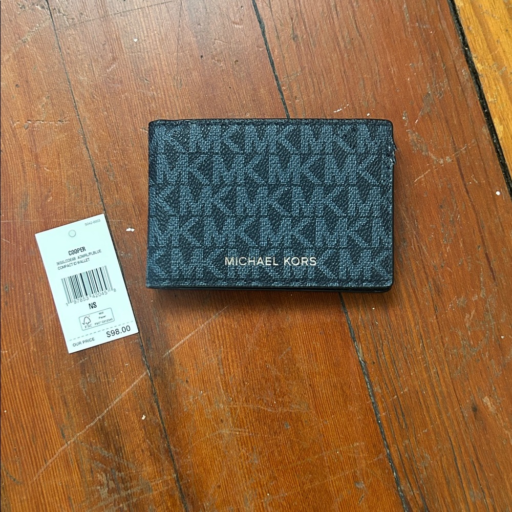 Michael Kors Cooper Compact ID Wallet in Admiral Blue - Picture 2 of 9